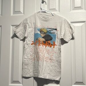 Naruto Shirt Men's Small White Anime Graphic Tee Preowned